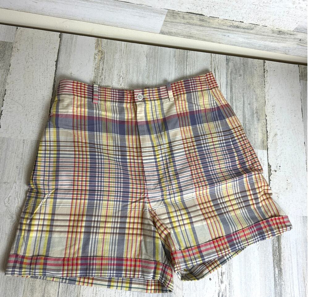 Polo Ralph Lauren Womens 6 multicolor lightweight plaid shorts flat front